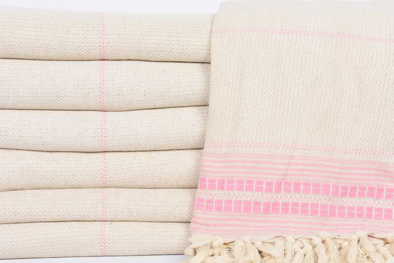 Lanza una manta, regalo de San Valentín para ella, regalo único, cama de cama, toalla a rayas de lino 96x94, mantel de Acción de Gracias, regalos personalizados - 2
