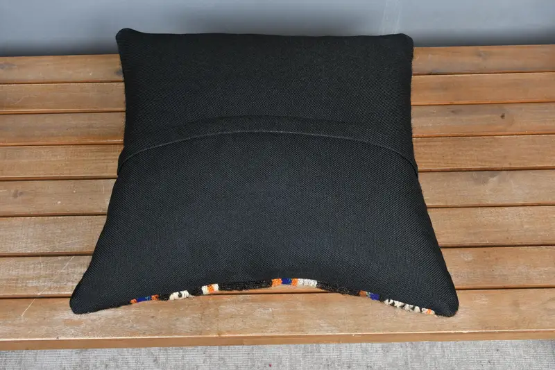 Pillow Cover, Turkish Kilim Pillow, 18x18 Brown Cushion, Office Chair Cushion Cover, Throw Kilim Pillow, Designer Throw Cushion, Kilim Pillow Cover - 5