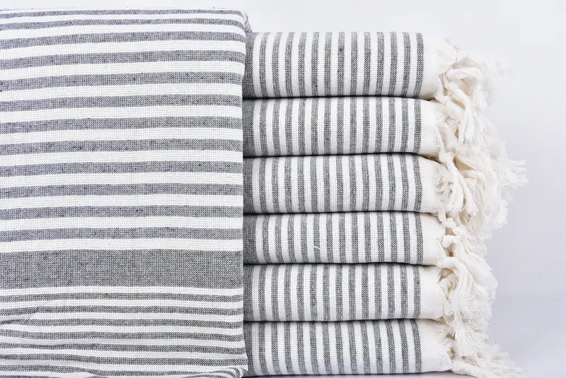 Monogram Turkish Towel, Personalized Turkish Beach Towel, 68x40 Cotton Striped Terry Towel, Personalized Gifts, Bath towel, Wedding Gift Ideas - 1