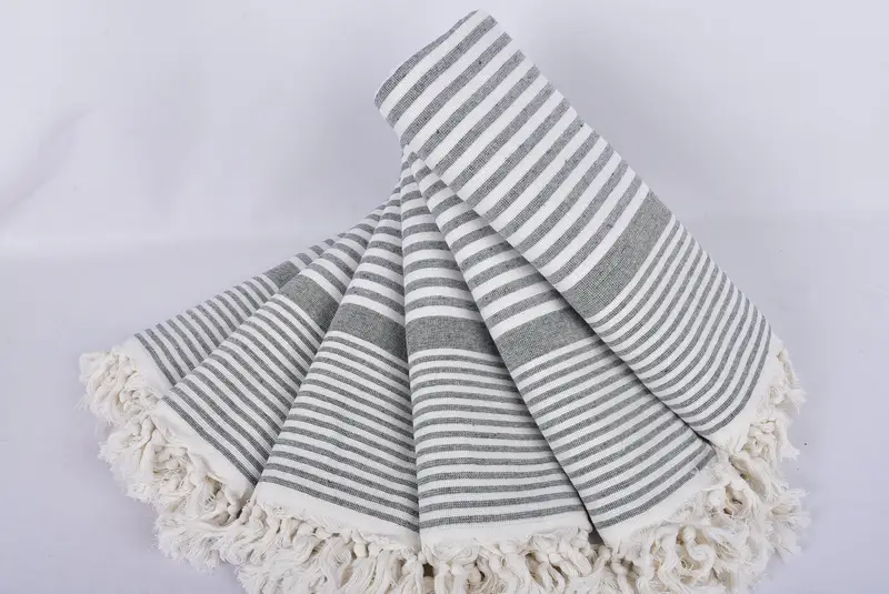 Monogram Turkish Towel, Personalized Turkish Beach Towel, 68x40 Cotton Striped Terry Towel, Personalized Gifts, Bath towel, Wedding Gift Ideas - 4