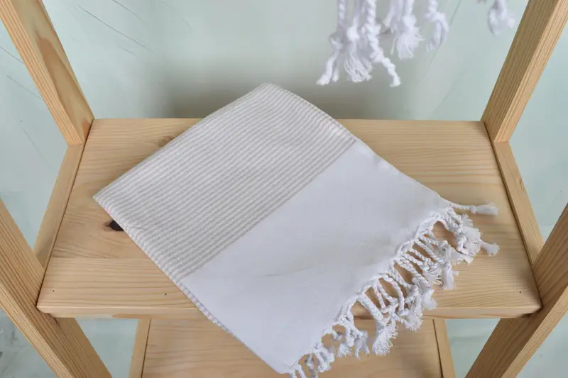 Personalized Kitchen Towel, Summer Towel, 40x18 Cotton Striped Towel, Monogram Kitchen Towel, Bathroom Towels, Bridal Shower Favors, Engagement Gift - 5