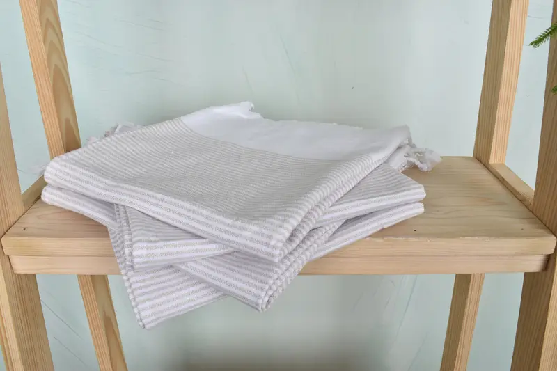 Personalized Kitchen Towel, Summer Towel, 40x18 Cotton Striped Towel, Monogram Kitchen Towel, Bathroom Towels, Bridal Shower Favors, Engagement Gift - 7