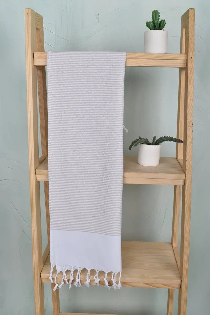 Personalized Kitchen Towel, Summer Towel, 40x18 Cotton Striped Towel, Monogram Kitchen Towel, Bathroom Towels, Bridal Shower Favors, Engagement Gift - 8