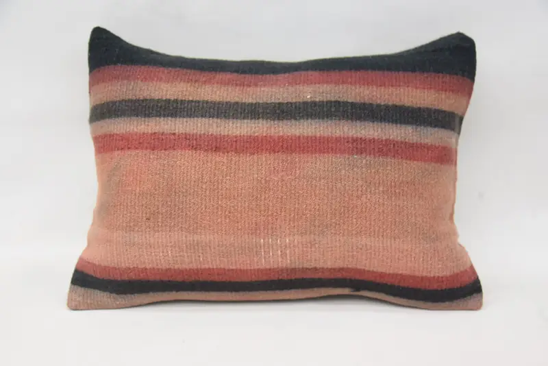 Vintage Kilim Pillow, Vintage Kilim Throw Pillow, Turkish Pillow, 16x24 Pink Pillow, Custom Cushion Cover, Outdoor Pillow Case, Pillow Sham - 4