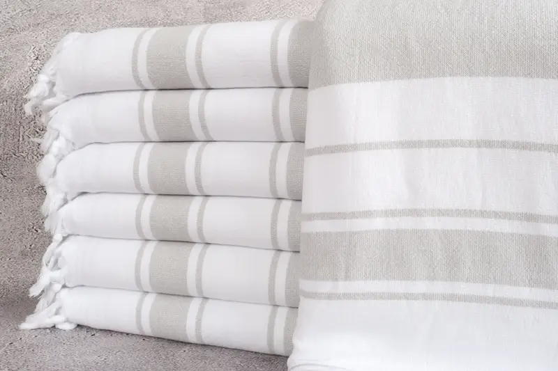 Bridesmaid Gifts, Turkish hand towel, 68x36 Cotton Striped Terry Towel, Girls Weekend Getaways Gifts, Wedding Favors, Valentines Day Gift Idea - 1