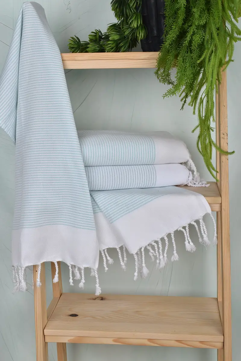 Monogram Dish Towel, Bridesmaid Gifts, Monogram Kitchen Towel, 40x18 Cotton Striped Towel, Small Bath Towels, Bachelorette Party Gifts Bridesmaids - 6