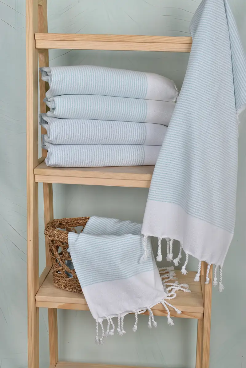 Monogram Dish Towel, Bridesmaid Gifts, Monogram Kitchen Towel, 40x18 Cotton Striped Towel, Small Bath Towels, Bachelorette Party Gifts Bridesmaids - 3