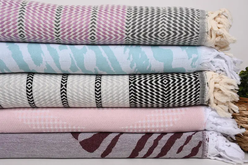 Quenn Bedspread, 80x60 Cotton Set of 5 Towel, Organic Throw, Personalized Gifts, Custom Wedding Gifts, Wedding Gift Customized Blanket, Bedspread - 3