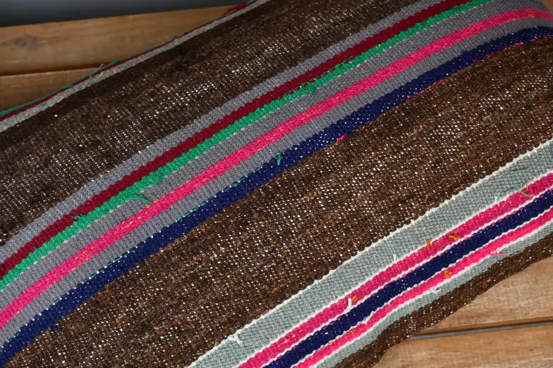 Pillow for Sofa, Designer Throw Cushion Case, Pillow Case, Turkish Pillow, Boho Chic Cushion, 16x24 Brown Cushion Case, Gift Pillow - 3