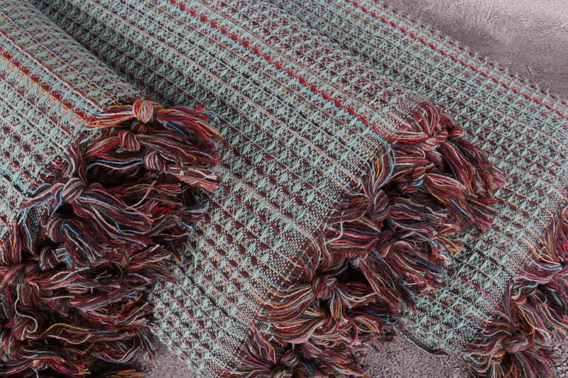 Turkish Blanket, Spooky Bachelorette Party, Handmade Gift, 92x88 Cotton Striped Towel, Woven Blanket, Wedding Favors, Turkish Cotton Blanket - 5