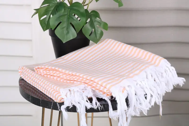 Bachelor Towel, Personalized Gift For Him, Organic towel, Peshtemal Towel, Turkish Towel Beach Towel, Bridesmaid Gift, 68x36 Cotton Striped Towel - 3