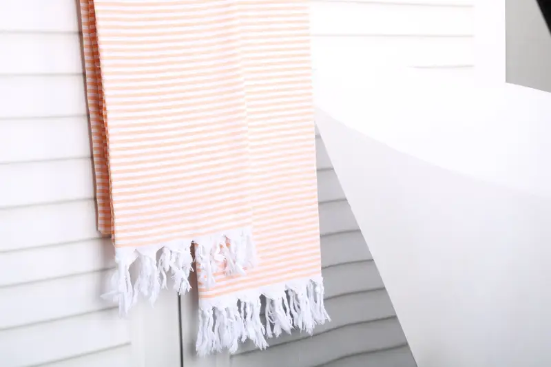 Bachelor Towel, Personalized Gift For Him, Organic towel, Peshtemal Towel, Turkish Towel Beach Towel, Bridesmaid Gift, 68x36 Cotton Striped Towel - 8