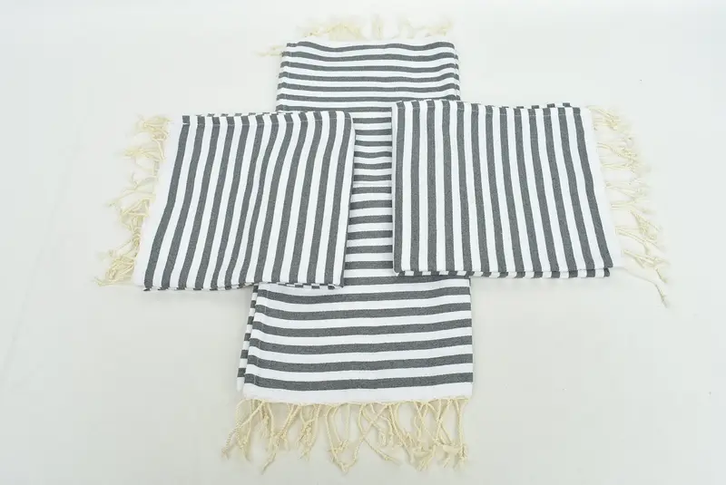 Gelin duş lehine, küçük banyo havlu, seyahat havlu, 40x18 pamuklu çizgili havlu, kişiselleştirilmiş mutfak havlu, nakış havlu, Türk el havlu - 6
