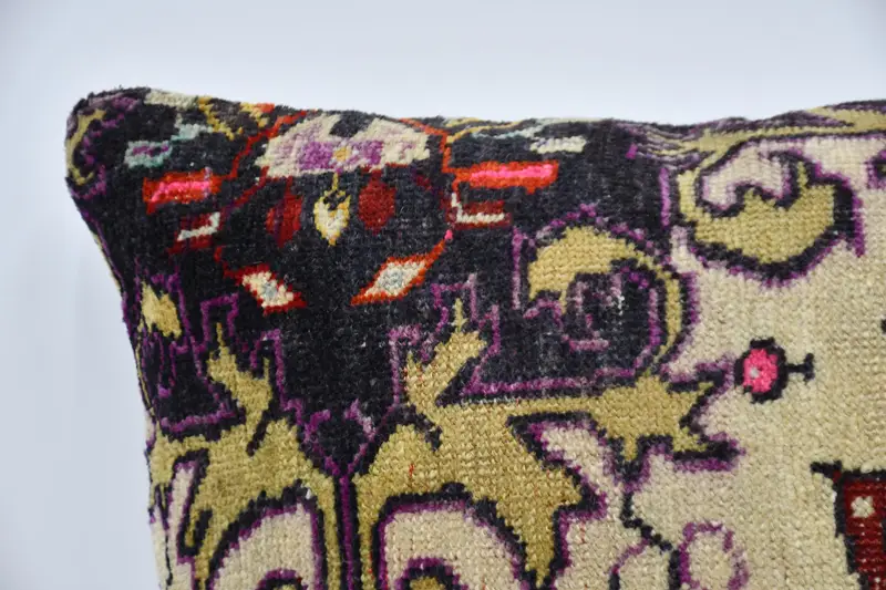 Vintage Pillow, Knitted Cushion Cover, 24x24 Red Pillow Case, Custom Pillow Case, Cushion Case, Vintage Kilim Pillow, Boho Pillow Sham Cover - 2