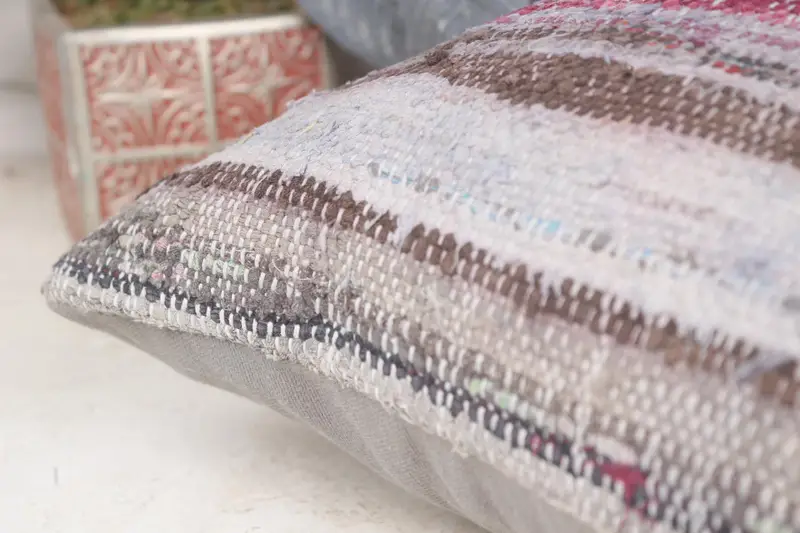 Turkish Kilim Pillow, Vintage Pillow, 16x16 Blue Pillow Case, Cushion Cover, Kilim Pillow, Boho Throw Pillow Sham, Vintage Kilim Throw Pillow - 7