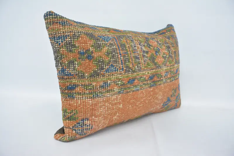 Pattern Throw Cushion Cover, Handmade Kilim Cushion, Muted Pillow Cover, Pillow for Sofa, 16x24 Red Cushion Case, Pillow Sham, Pillow for Couch - 3