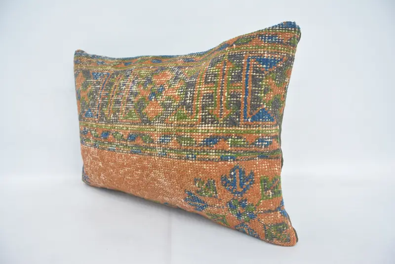 Pattern Throw Cushion Cover, Handmade Kilim Cushion, Muted Pillow Cover, Pillow for Sofa, 16x24 Red Cushion Case, Pillow Sham, Pillow for Couch - 4