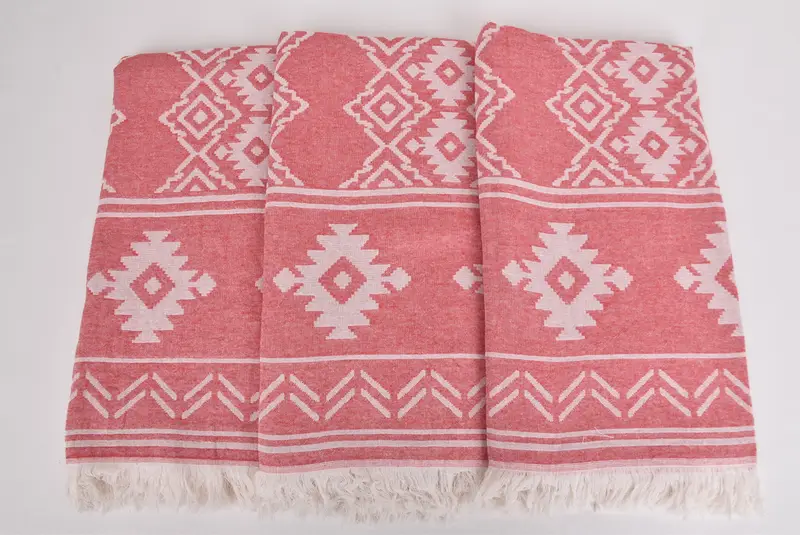 Lightweight Turkish towel, Beach Towel Bulk, Spa Towel, Handmade Gift, 74x40 Cotton Geometric Towel, Luxury towel, Fouta towel, Best Wedding Gift - 7