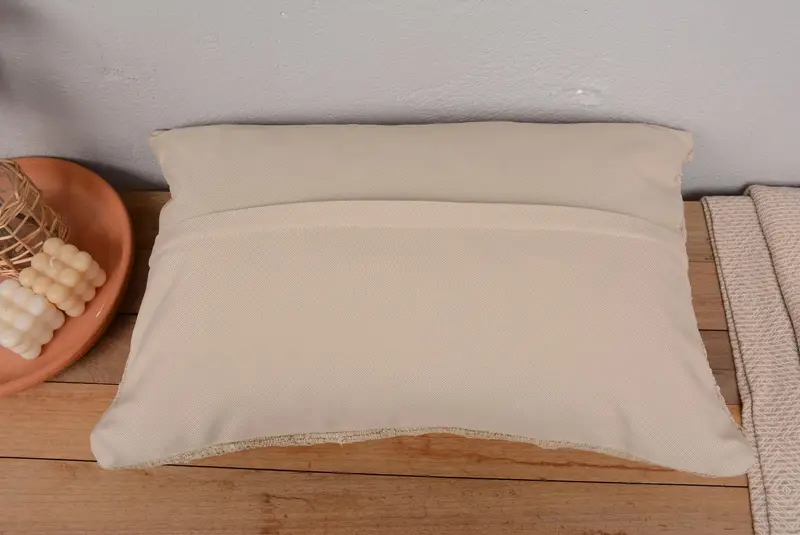 Beige & Brown Striped Pillow, 16x24 Inches Decorative Pillow - 6