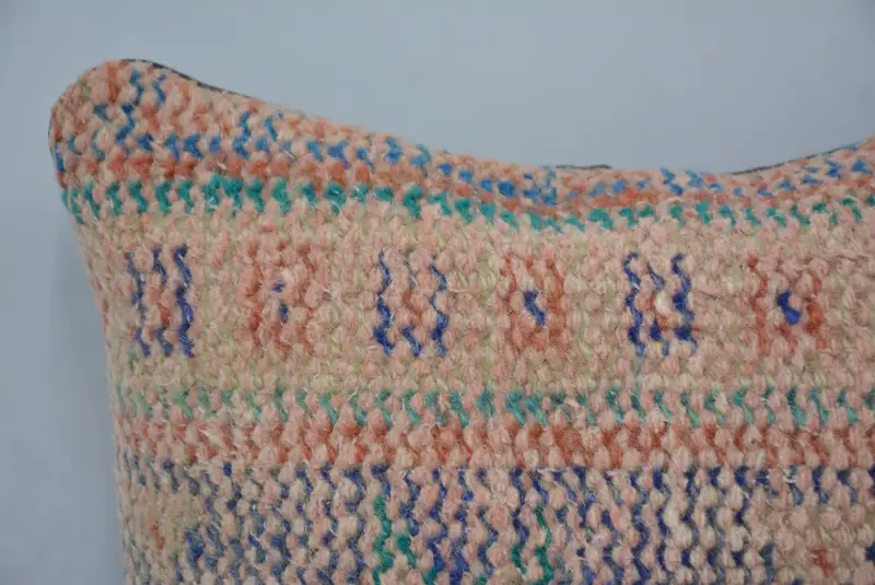 12x12 Inch Embroidered Throw Pillow, Handmade Geometric Cushion - 2