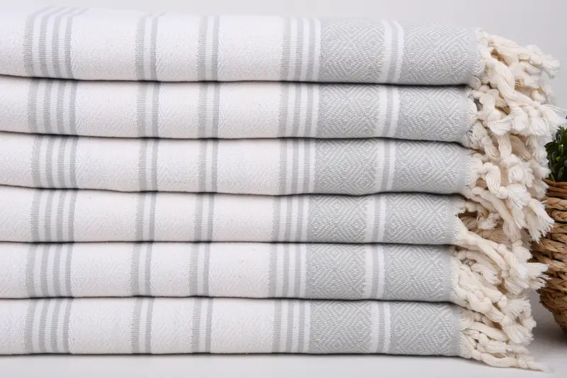 70x40 Cotton Diamond Towel, Wedding Towel, Thin and lightweight Turkish peshtemal, Valentines Gift, Absorbent towel, Bridal Shower Gift, Custom Gift - 2