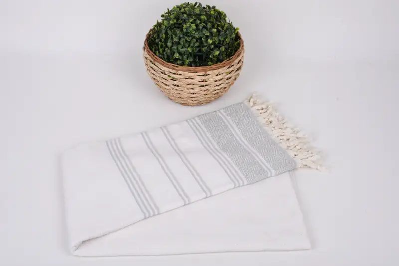 70x40 Cotton Diamond Towel, Wedding Towel, Thin and lightweight Turkish peshtemal, Valentines Gift, Absorbent towel, Bridal Shower Gift, Custom Gift - 4