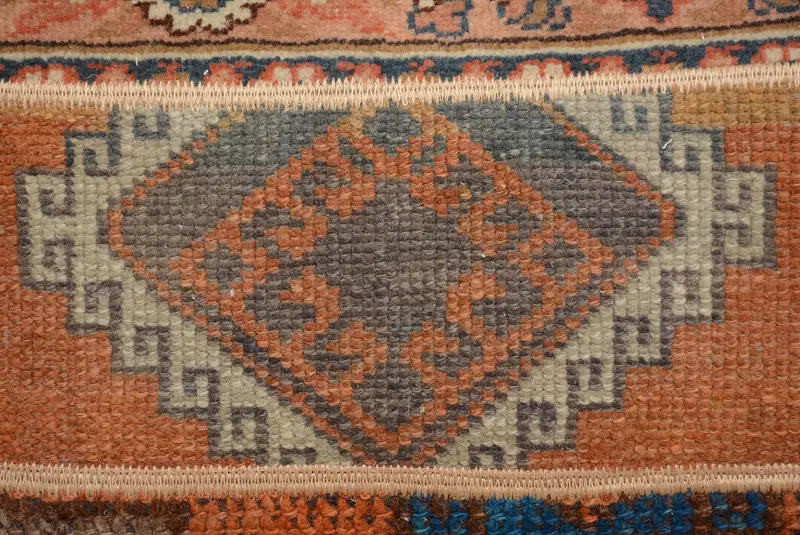 Orange & Brown 16x24 Handmade Patchwork Pillow, Vintage Rectangle Throw - 3