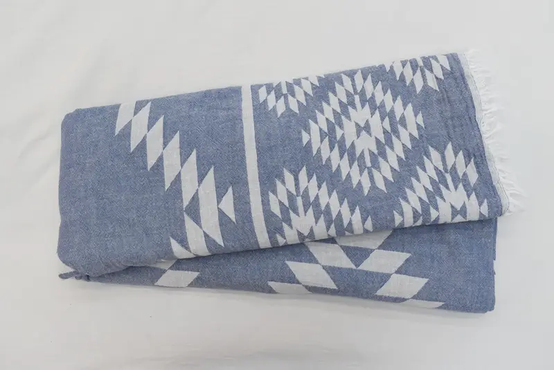 Throw Blanket Couch, Turkish Blanket Queen, Decorative Bedspread, Woven Throw Blanket, 84x56 Cotton Kilim Towel, Bridal Shower Gifts, Woven Blanket - 3
