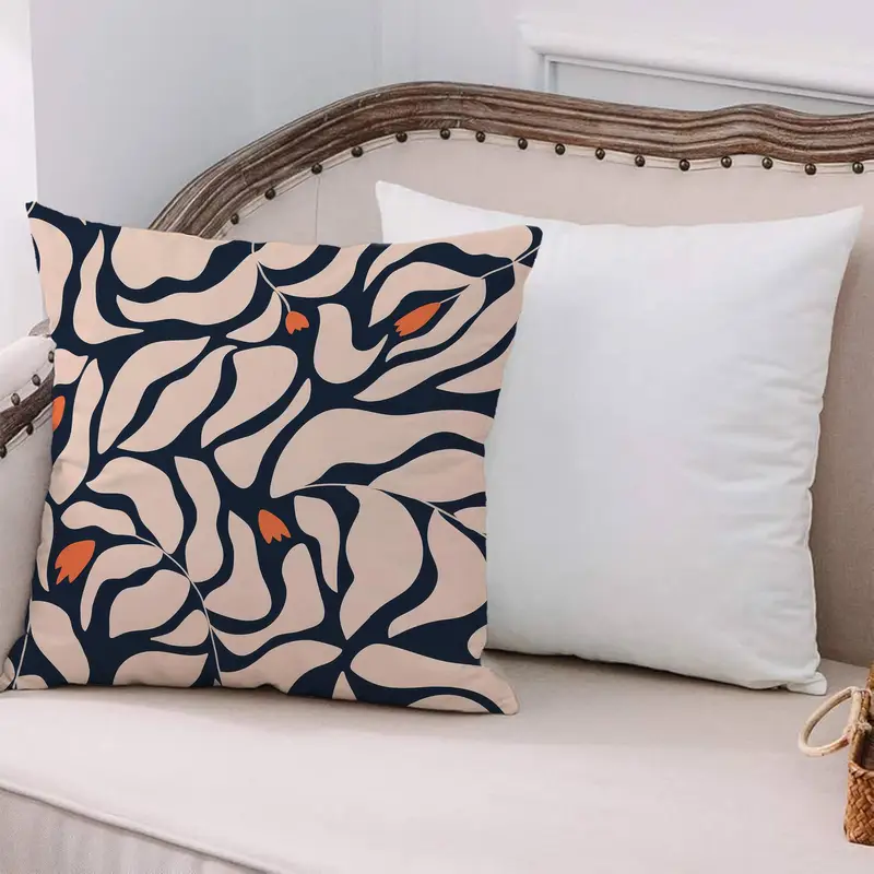 Abstract Botanical Print Pillow: Modern Comfort for Home Decor