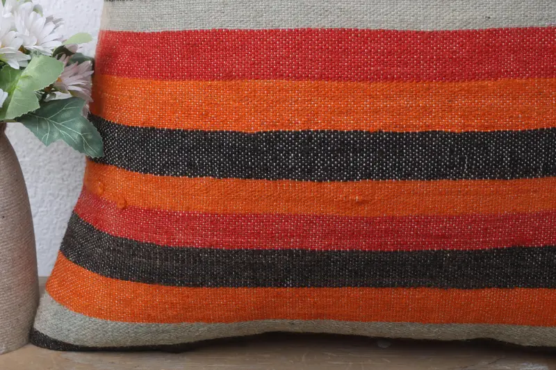 16x16 Red Cushion Cover, Car Pillow Case, Cotton Pillow Case, Vintage Kilim Pillow, Crochet Pattern Pillow, Kilim Cushion Sham, Gift Pillow, Pillow - 3