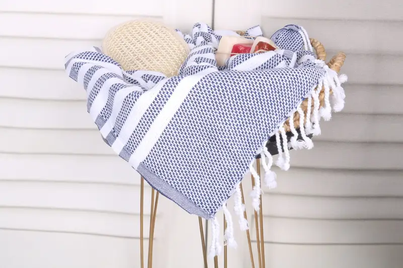 Organic towel, Lightweight towel, Best Friend Christmas Gift, Travel towel, Scarf Towel, Bulk Order Towel, Organic Towel, 68x40 Cotton Striped Towel - 8