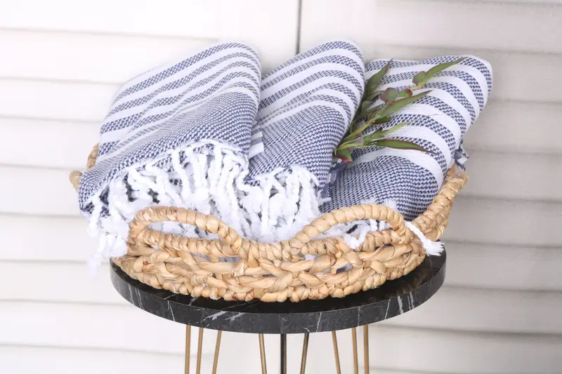 Organic towel, Lightweight towel, Best Friend Christmas Gift, Travel towel, Scarf Towel, Bulk Order Towel, Organic Towel, 68x40 Cotton Striped Towel - 3