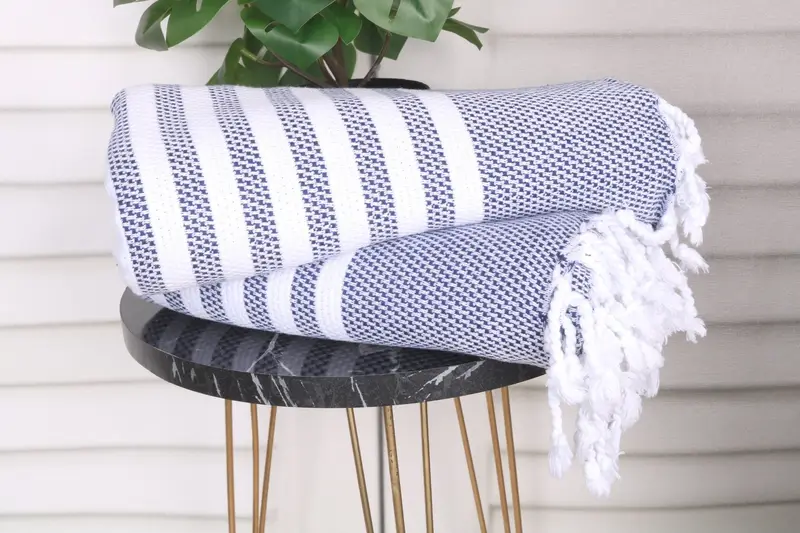 Organic towel, Lightweight towel, Best Friend Christmas Gift, Travel towel, Scarf Towel, Bulk Order Towel, Organic Towel, 68x40 Cotton Striped Towel - 7