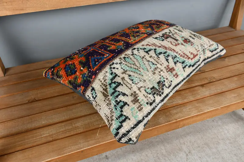 16x24 Blue Pillow Sham, Pillow Sham, Personalized Gift Pillow Cushion Case, Home Decor Pillow, Vintage Kilim Throw Pillow, Antique Pillows - 2
