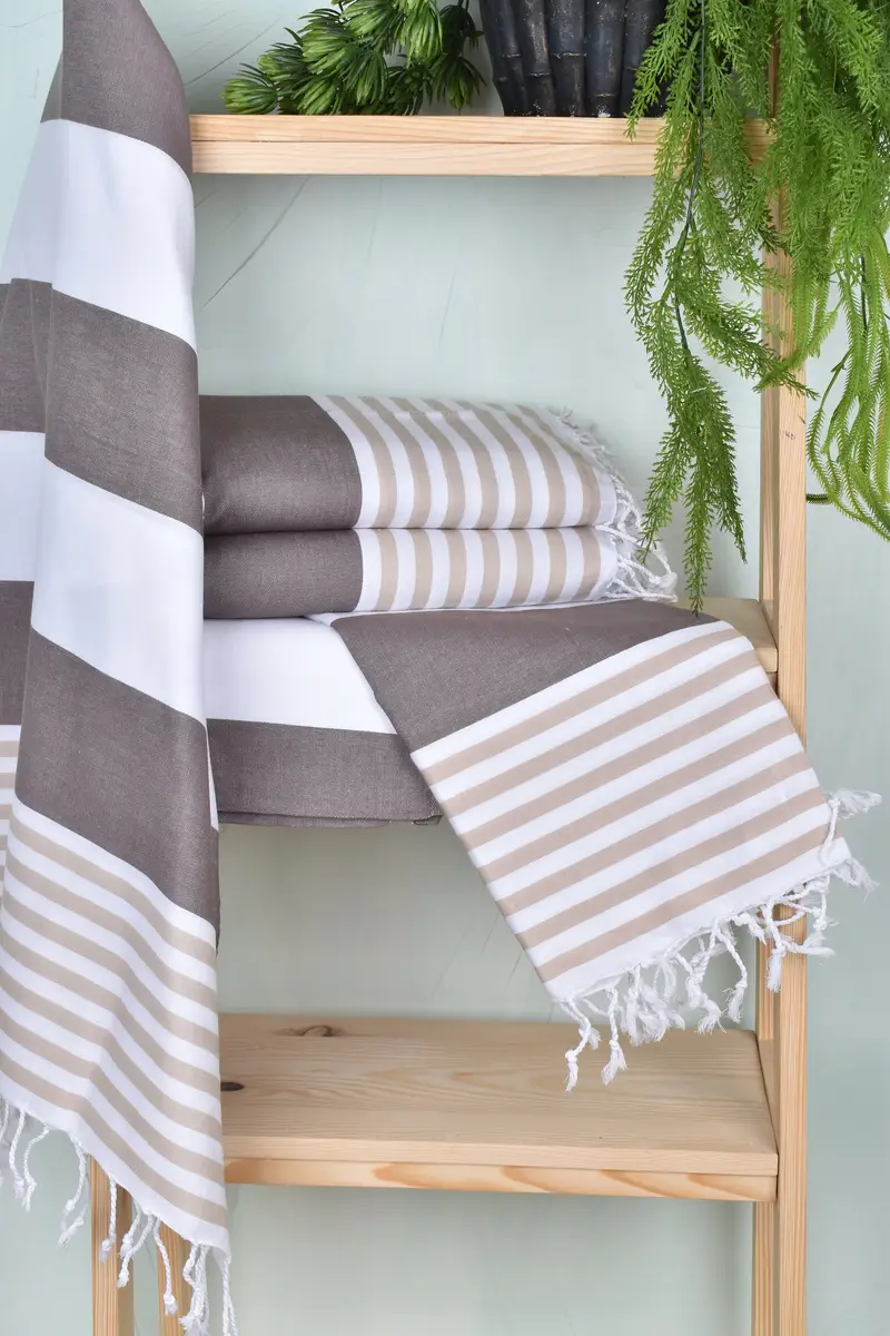 Bachelorette Favors Beach, Sand-free towel, Quick-dry peshtemal, Personalized Beach Towel, 70x40 Cotton Striped Towel, Personalize Gift - 6