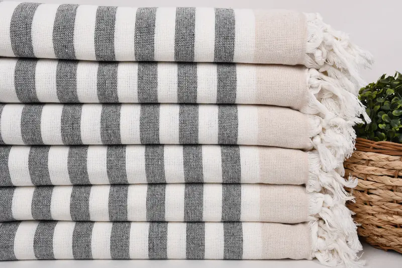 Travel Towel, Personalized Bridesmaid Gift, Turkish Beach Towel Bulk, Luxury towel, Gift Towel, 68x40 Cotton Striped Terry Towel, Turkish bath towel - 2