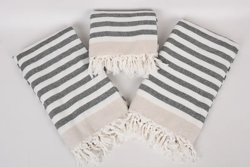 Travel Towel, Personalized Bridesmaid Gift, Turkish Beach Towel Bulk, Luxury towel, Gift Towel, 68x40 Cotton Striped Terry Towel, Turkish bath towel - 6
