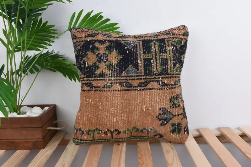 Ethnic Pillow Cover Cushion Cover, Pillow for Couch, Boho Pillow Sham Cover, Handmade Kilim Cushion, 18x18 Red Cushion, Luxury Cushion, Pillow Cover - 1