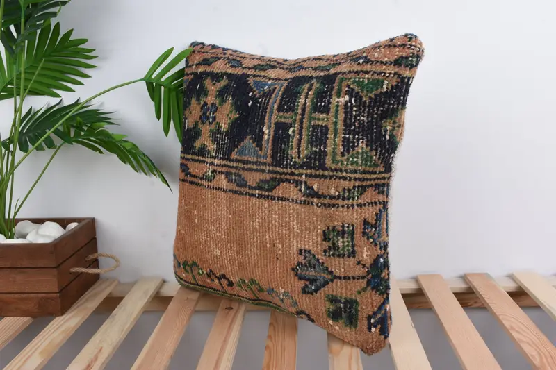 Ethnic Pillow Cover Cushion Cover, Pillow for Couch, Boho Pillow Sham Cover, Handmade Kilim Cushion, 18x18 Red Cushion, Luxury Cushion, Pillow Cover - 5
