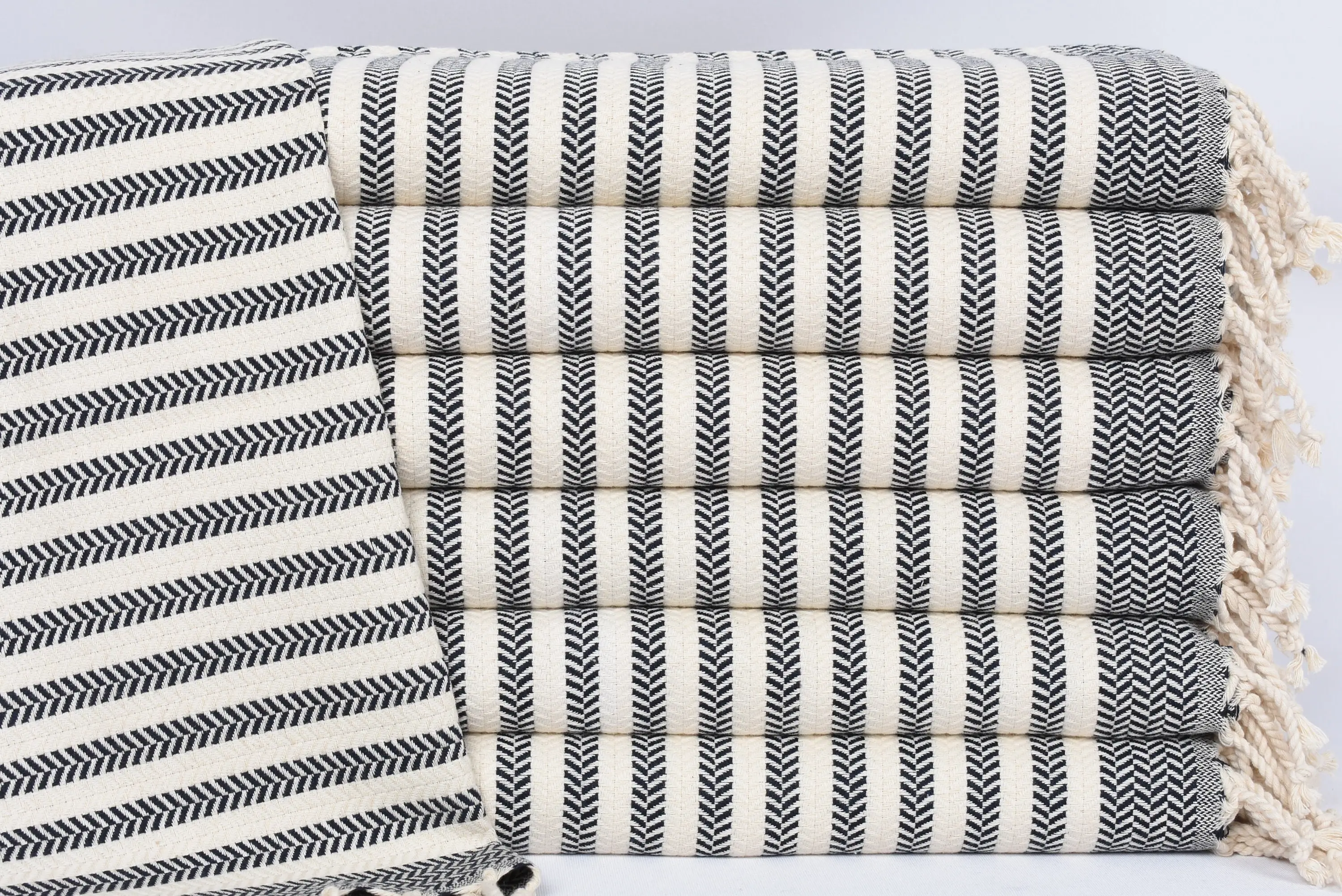 Wedding Favors Navy Chevron Tea Towel, Cotton, 40x18 Inches - 1