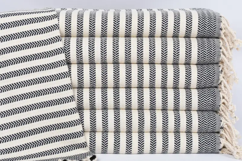 Wedding Favors Navy Chevron Tea Towel, Cotton, 40x18 Inches