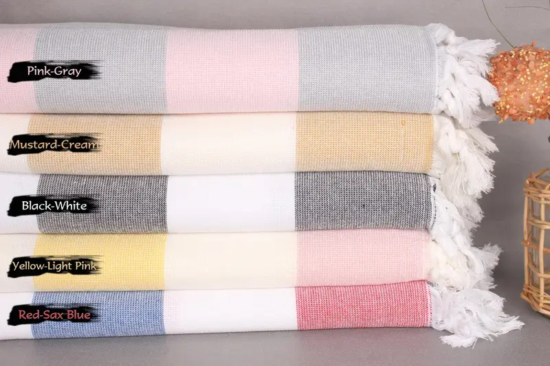 68x36 Cotton Striped Terry Towel, Baby Boy Gift, Bachelorette Party Gifts Bridesmaids, Turkish beach towel, Spa Gift Towel, Bachelorette Gifts - 1