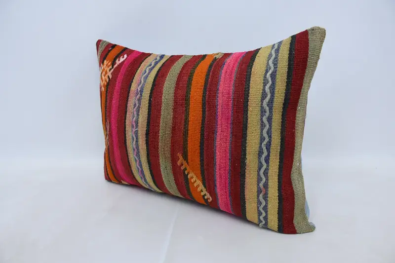 20x28 Red Pillow, Cushion Case, Crochet Pattern Cushion, Kilim Cushion Sham, Kilim Pillow, Boho Pillow, Authentic Pillow, Accent Cushion Case - 4