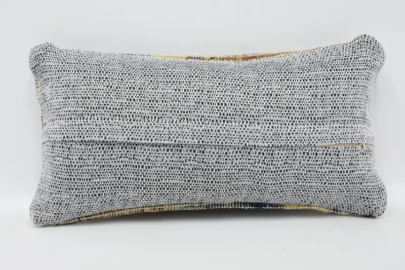 Kilim Pillow, Living Room Throw Pillow Case, Handmade Kilim Cushion, Interior Designer Pillow, 8x16 Blue Cushion Cover, Pillow Sham - 6