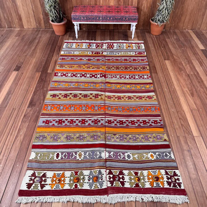 5x9,3 ft Teppich, Vintage Oushak Teppich, türkischer roter Wollteppich - 1