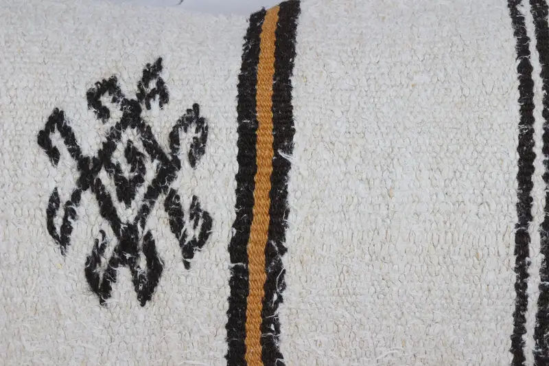 Cushion Cover, Gift Pillow, Traditional Cushion Case, Pillow for Sofa, Tribal Pillow Cover, Handmade Kilim Cushion, 12x20 White Cushion - 2