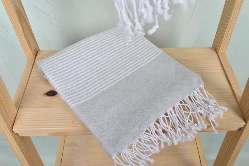 Soft towel, Gift For Coworker, Eco-friendly Turkish peshtemal towel, Monogram Beach Towel, Personalized Turkish Towel, 70x40 Cotton Striped Towel - 5