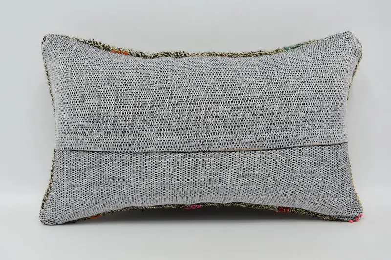 Handmade Kilim Cushion, Home Decor Pillow, Pattern Throw Cushion Case, Cushion Case, 12x20 Brown Cushion Cover, Pillow for Sofa, Toss Cushion Cover - 6