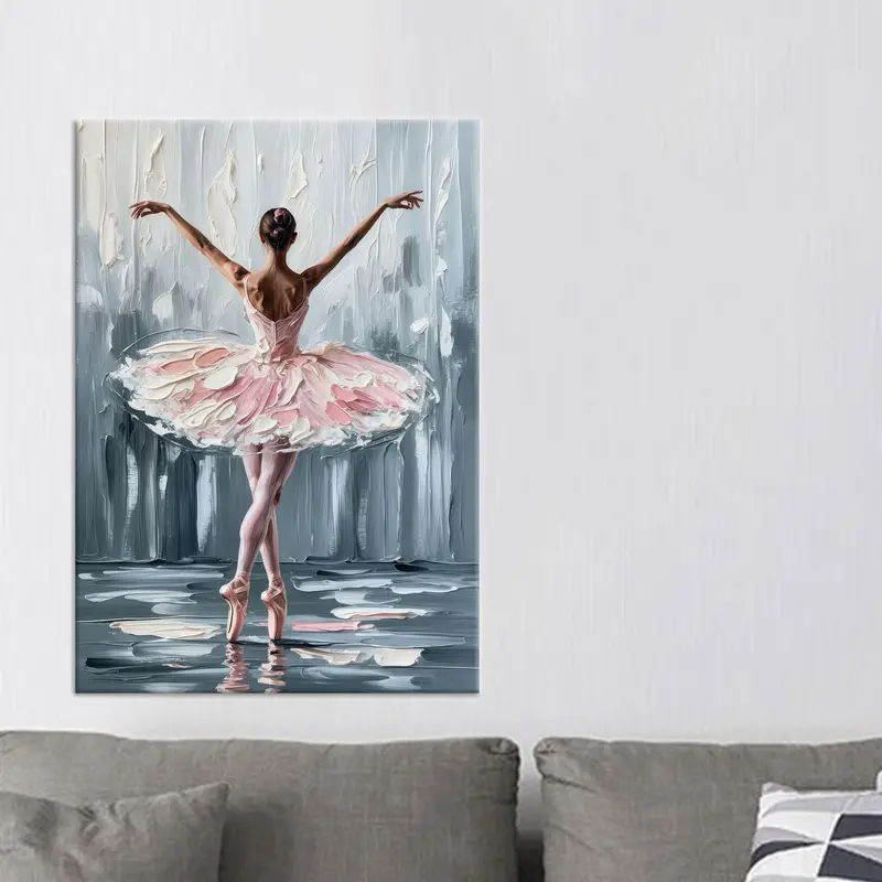 Elegante rosa Ballett-Mädchenzimmer-Leinwand – perfektes Tanzgeschenk