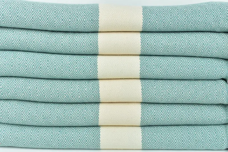 Throw Blanket Couch, 92x80 Cotton Diamond Towel, Woven Throw Blanket, Housewarming Gift, Bachelorette Party Items, Bridesmaid Proposal Gift - 2